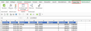 Zum Vergrößern bitte auf das Bild klicken Formatierte Tabelle direkt zum Datenmodell hinzufügen