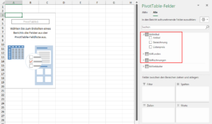 Übersicht der Tabellen und Felder