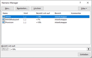 Zum Vergrößern bitte Bild anklicken Verschiedene Namen für statische Werte