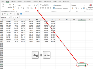 Zum Vergrößern bitte auf das Bild klicken Leere Zelle, aber mit Formatierung