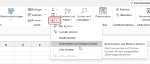Zum Vergrößern bitte Bild anklicken Kommentare und Notizen löschen