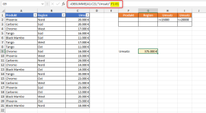 Zum Vergrößern bitte auf das Bild klicken Vorsicht Falle: Leere Zeilen im Kriterienbereich