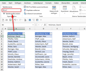 Zum Vergrößern bitte auf das Bild klicken Quelldaten liegen als formatierte Tabellen vor