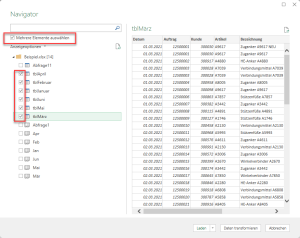 Zum Vergrößern bitte auf das Bild klicken Option 'Mehrere Elemente auswählen' markieren