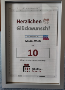 Zum Vergrößern bitte auf das Bild klicken Geburtstagsgruß zum 10jährigen