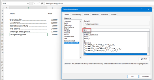 Zum Vergrößern bitte Bild anklicken Benutzerdefiniertes Zahlenformat mit einem Punkt als Wiederholungszeichen