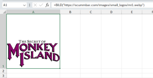 Zum Vergrößern bitte auf das Bild klicken Die BILD-Funktion holt eine Bilddatei in eine Zelle