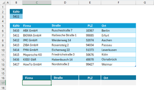 Zum Vergrößern bitte auf das Bild klicken Aus einer Tabellen sollen mehrere Informationen zurückgegeben werden