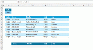 Zum Vergrößern bitte auf das Bild klicken Die gewünschten Ausgabespalten werden einfach markiert