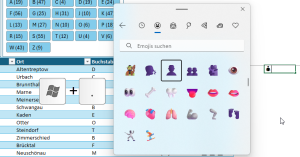 Symbole mit Windows+Punkt einfügen