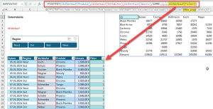 Zum Vergrößern bitte auf das Bild klicken Hilfsspalte in der PIVOTMIT-Funktion verwendena