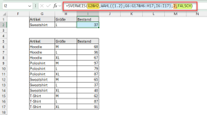 Zum Vergrößern bitte auf das Bild klicken Super-SVERWEIS: Lösung ohne Hilfsspalte