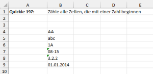 Die zu zählenden Daten
