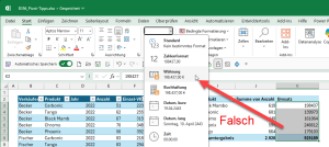 Zum Vergrößern bitte auf das Bild klicken Der nicht empfehlenswerte Weg zum Ändern von Formatierungen