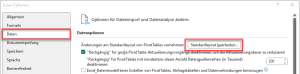 Zum Vergrößern bitte auf das Bild klicken Standardlayout für Pivot-Tabellen festlegen