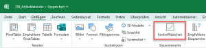 Zum Vergrößern bitte Bild anklicken Kontrollkästchen einfügen (nur MIcrosoft 365)