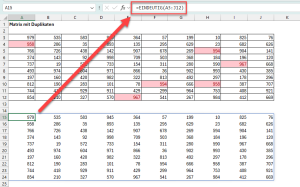 Zum Vergrößern bitte auf das Bild klicken Die normale EINDEUTIG-Funktion scheitert zunächst