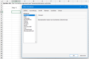 Zum Vergrößern bitte Bild anklicken Mit Strg+1 das Formatierungsmenü aufrufen