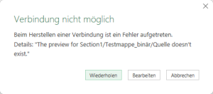 Zum Vergrößern bitte auf das Bild klicken Import bricht nach 35 Minuten ab