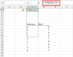 Zu wenig Platz für die Ausgabe einer Array-Funktion