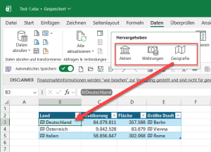 Datentypen liefern unterschiedliche Informationen