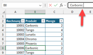 Zum Vergrößern bitte auf das Bild klicken Das Leerzeichen ist in der Bearbeitungszeile erkennbar
