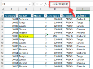 Zum Vergrößern bitte auf das Bild klicken Bereinigen mit der GLÄTTEN-Funktion