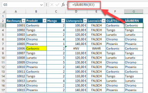 Zum Vergrößern bitte auf das Bild klicken Bereinigen mit der SÄUBERN-Funktion