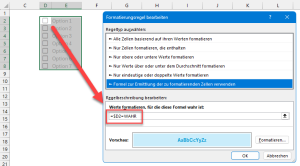 Bedingte Formatierungsregel für gewählte Kästchen