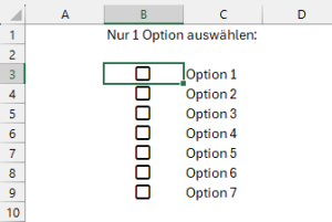Nur 1 Option soll wählbar sein