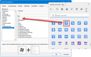 Zum Vergrößern bitte auf das Bild klicken Eigene Symbole mit Windows+Punkt einfügen
