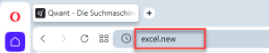 Zum Vergrößern bitte auf das Bild klicken Excel im Webbrowser starten