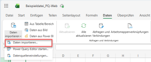 Zum Vergrößern bitte auf das Bild klicken Neue Daten werden importiert