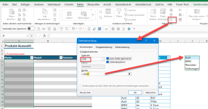 Zum Vergrößern bitte auf das Bild klicken Das Dropdown für die Marke wird eingerichtet