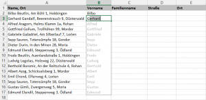 Zum Vergrößern bitte auf das Bild klicken Das Muster für die erste Spalte