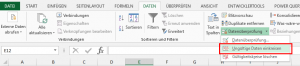 Zum Vergrößern bitte auf das Bild klicken Ungültige Daten einkreisen