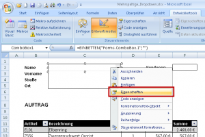 Eigenschaften anpassen