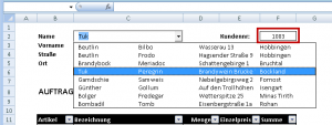 Mehrspaltige Dropdown-Liste