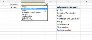 Zum Vergrößern bitte auf das Bild klicken Die Dropdown-Liste im Einsatz