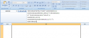 Zum Vergrößern bitte auf das Bild klicken Formel eingeben