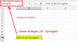 Namen für das Ziel vergeben