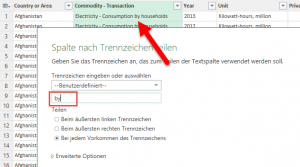 Zum Vergrößern bitte auf das Bild klicken Eigene Trennzeichen definieren