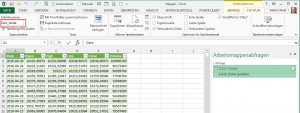 Zum Vergrößern bitte auf das Bild klicken Eine formatierte Tabelle mit der Abfrage