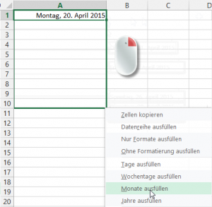 Monate fortschreiben