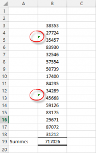 Zum Vergrößern bitte auf das Bild klicken Grünes Fehlersymbol