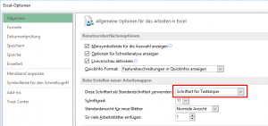 Zum Vergrößern bitte auf das Bild klicken Standardschriftart