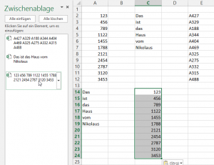 Beliebiges Einfügen