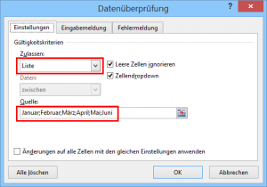 Dropdown-Feld anlegen