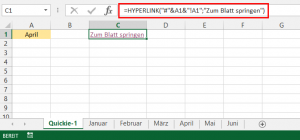 Die HYPERLINK-Funktion