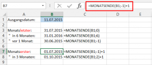 Erster Tag eines Monats